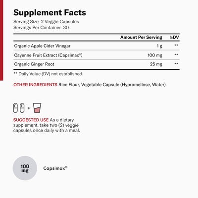 Physician's Choice Apple Cider Supplement Facts