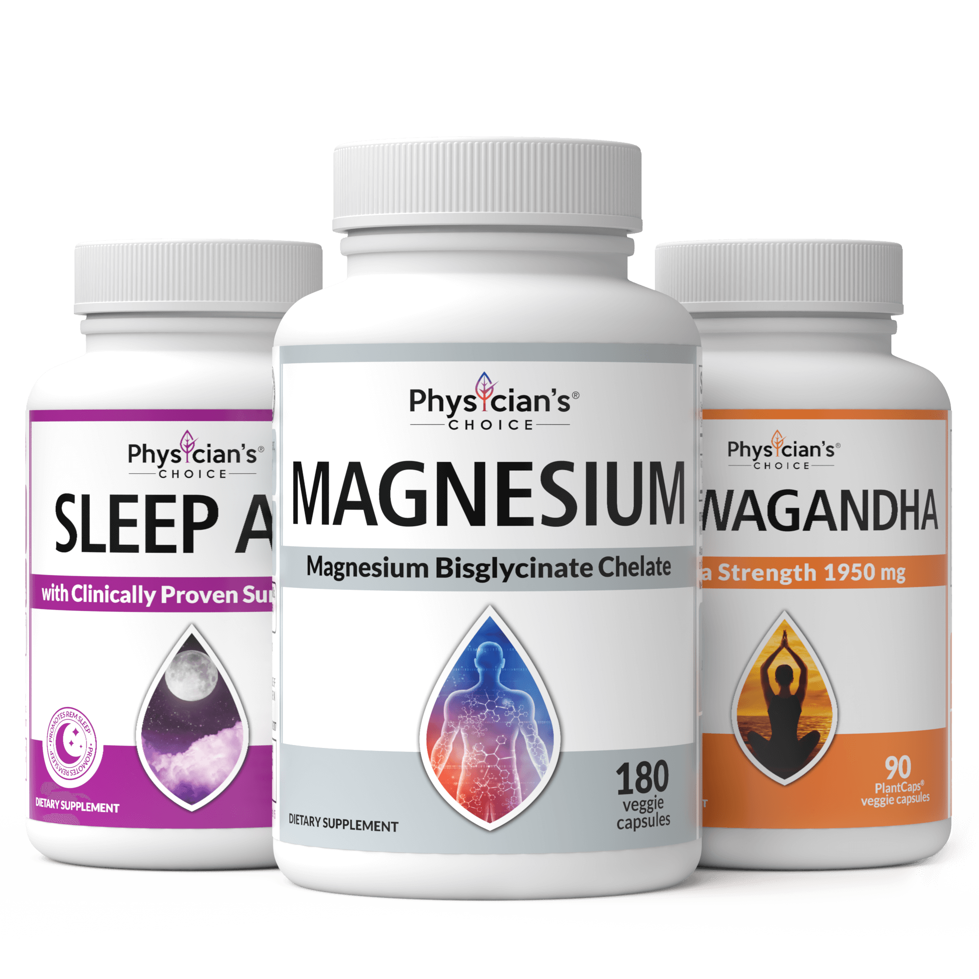 Better Mood and Improved Sleep Bundle featuring Sleep Aid, Magnesium, and Ashwagandha