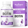 Physician's Choice Biotin 5,000 mcg with coconut oil 60-count bottle