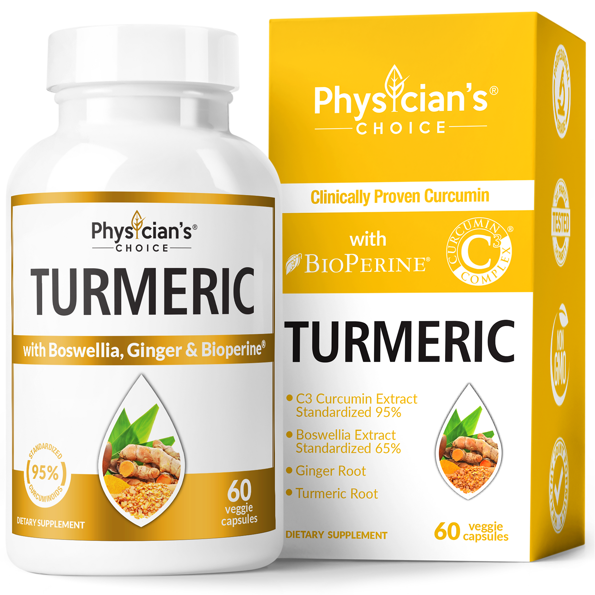 Physician's Choice Turmeric with BioPerine 60-count