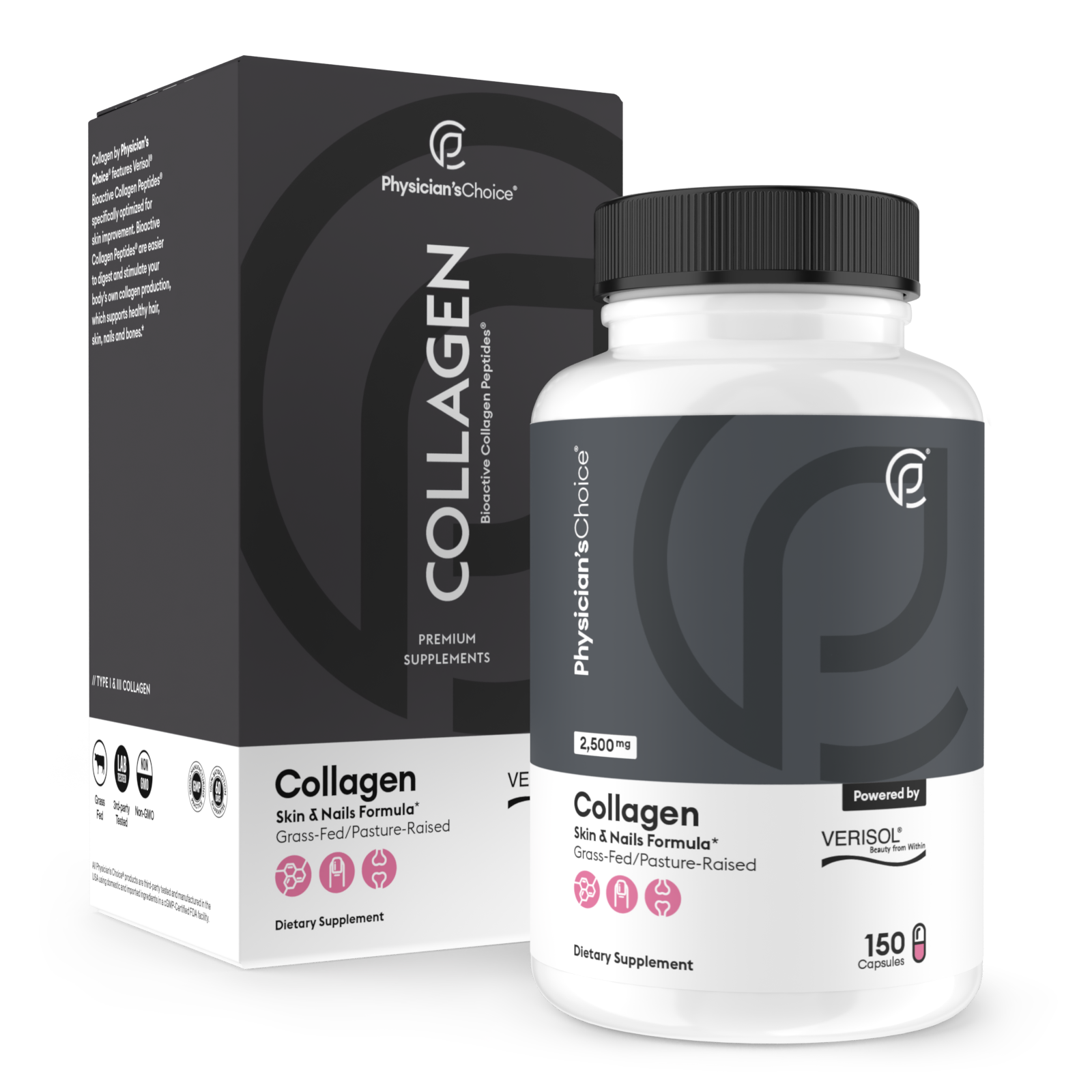 New Physician's Choice Collagen Verisol Bottle 150 capsules